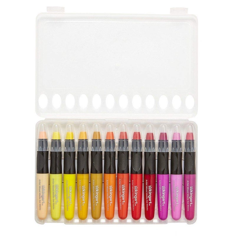 KINGART GEL STICK Set, Artist Pigment Crayons, 48 Unique Colors, Water Soluble, Creamy, and Odorless, Use on Paper, Wood, Canvas and more - Image 3